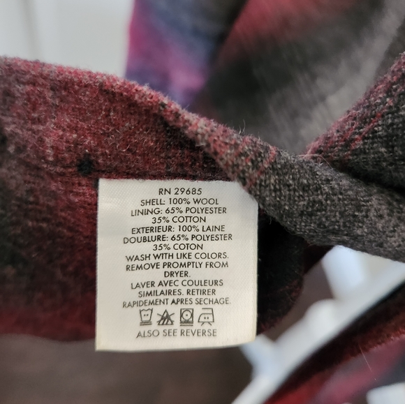 Men's Pendleton Button Down Wool Shirt, Size Medium - Picture 6 of 7